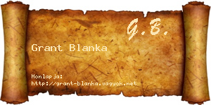 Grant Blanka névjegykártya